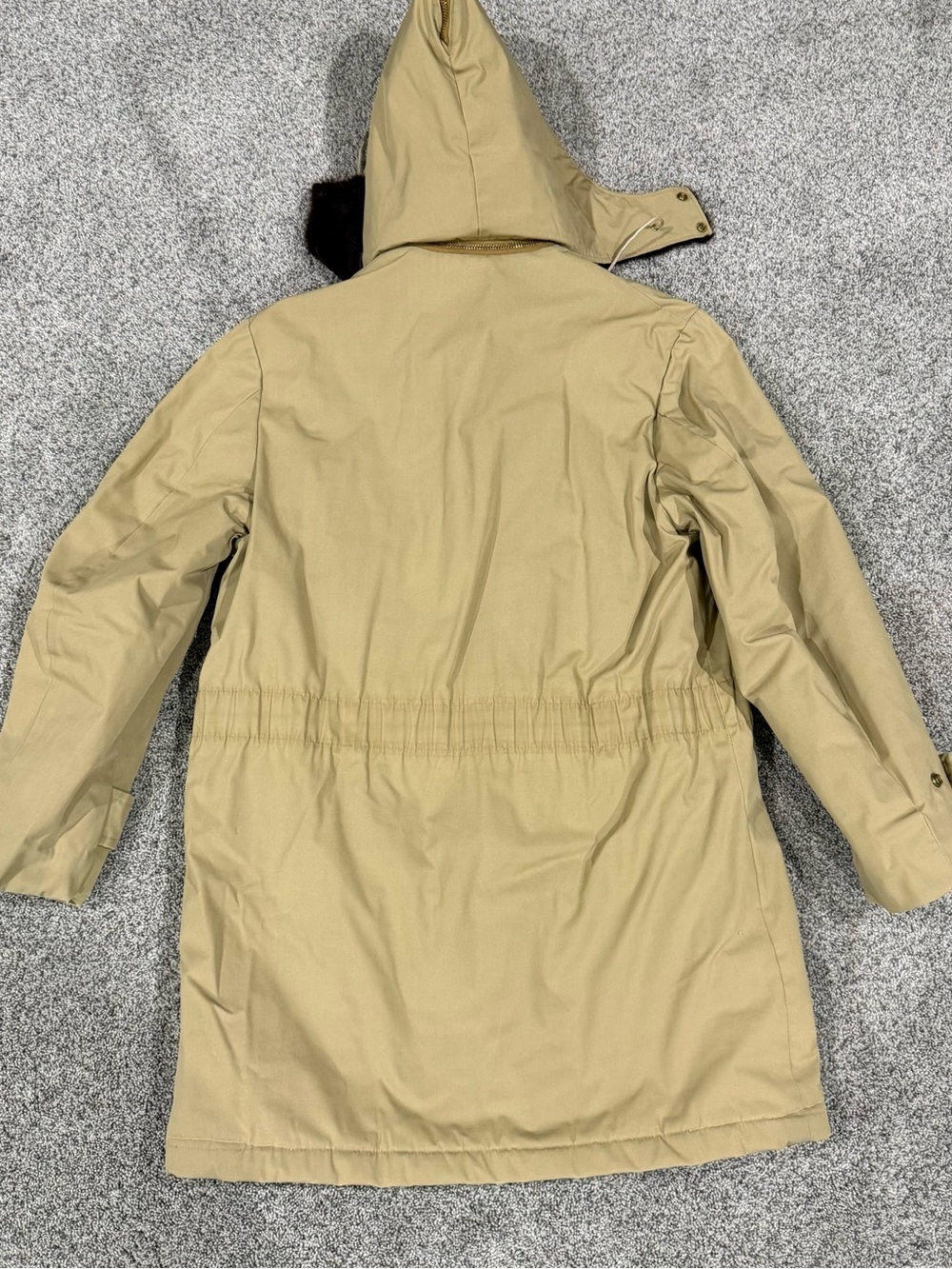 Vintage Towncraft Wamsutta Strom Plus Beige Faux Shearling Hooded Coat Men’s 40 - Picture 7 of 14